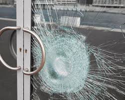 shattered laminated glass