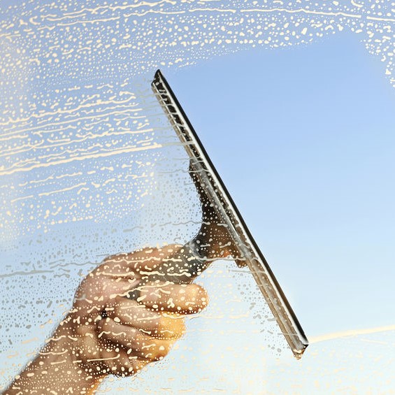 squeegee on window