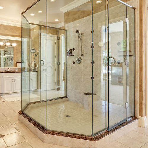 Glass Shower Door Repair for Large Bathroom